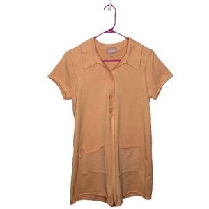 Show Me Your MuMu Gio Romper Cantaloupe Orange Soft Knit  Size Small Womens